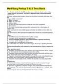 Med&sol;Surg Periop B & S Test Bank