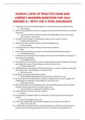 NUR634 | APEA 3P PRACTICE EXAM AND CORRECT ANSWERS QUESTIONS FOR 2024 GRADED A+ WITH 100 % PASS ASSURANCE