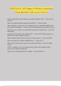 Field Tech II - III Chapter 8&colon; Wireless Networking Exam Questions with correct Answers