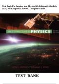 Test Bank For Inquiry into Physics 8th Edition (J. Ostdiek, 2024) All Chapters Covered | Complete Guide.