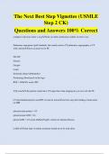 The Next Best Step Vignettes &lpar;USMLE  Step 2 CK&rpar; Questions and Answers 100&percnt; Correct