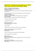 ONS&sol;ONCC Chemotherapy Immunotherapy Certificate Study Guide Latest 2022 with complete solution