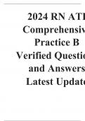 2024 RN ATI Comprehensive Practice B Verified Questions and Answers Latest Update
