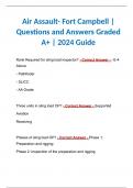 Air Assault- Fort Campbell | Questions and Answers Graded A+ | 2024 Guide