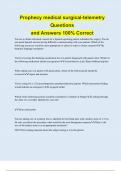 Prophecy medical surgical-telemetry Questions and Answers 100&percnt; Correct