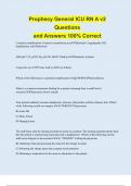 Prophecy General ICU RN A v2 Questions and Answers 100&percnt; Correct