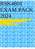 RSK4801 EXAM PACK 2024 