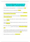 STRAIGHTERLINE Introduction to Nutrition QUIZ 1 Already Passed