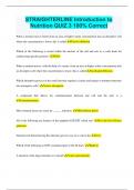 STRAIGHTERLINE Introduction to Nutrition QUIZ 3 100&percnt; Correct