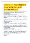 Midterm and Final N582 REAL  EXAM QUESTIONS WITH  VERIFIED ANSWERS