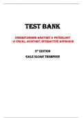 Test Bank For  Understanding Anatomy & Physiology : A Visual, Auditory, Interactive Approach  3rd Edition Gale Sloan Thompson |All Chapters,  Year-2024|