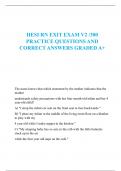 HESI RN EXIT EXAM V2 &sol;300  PRACTICE QUESTIONS AND  CORRECT ANSWERS GRADED A&plus;