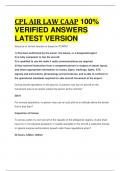 CPL AIR LAW CAAP 100&percnt; VERIFIED ANSWERS LATEST VERSION 