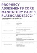 PROPHECY ASSESMENTS CORE MANDATORY PART 1 FLASHCARDS(2024