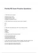 Florida RE Exam Practice Questions