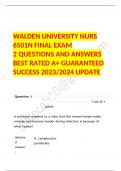 Nurs 6501n final EXAM QUESTIONS & ANSWERS/ LATEST UPDATE 2023-2024 / RATED A+