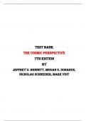 Test Bank For The Cosmic Perspective 7th Edition By Jeffrey O. Bennett, Megan O. Donahue, Nicholas Schneider, Mark Voit |All Chapters,  Year-2024|