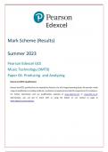 Edexcel A Level Music Technology Paper 4 Mark Scheme 