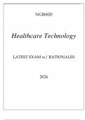 NGR6820 HEALTHCARE TECHNOLOGY LATEST EXAM WITH RATIONALES 2024&period;