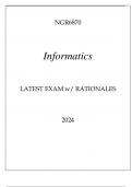 NGR6870 INFORMATICS LATEST EXAM WITH RATIONALES 2024&period;