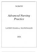 NGR6703 ADVANCED NURSING PRACTICE COMPLETED EXAM 2 WITH RATIONALES