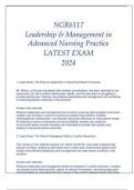 NGR6117 LEADERSHIP & MANAGEMENT IN ANP LATEST EXAM 2024