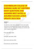 Nurs 507 MIDTERM EXAM  QUESTIONS & ANSWERS/ LATEST UPDATE 2023-2024 / RATED A+