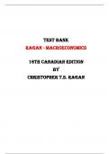 Test Bank For Ragan - Macroeconomics  16th Canadian Edition By Christopher T.S. Ragan |All Chapters,  Year-2024|