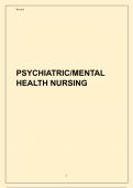 Psychiatric and mental health