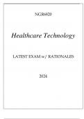 NGR6820 HEALTHCARE TECHNOLOGY LATEST EXAM WITH RATIONALES 2024.