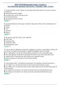 2024 VTNE Pharmacology Exam ( Version 4 ) New Full Exam Questions and Answers ( Included ) 100% Correct