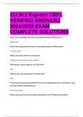 BEST REVIEW CCI RCS Registry 100&percnt;  VERIFIED ANSWERS  2024&sol;2025 EXAM  COMPLETE SOLUTIONS