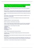 Certified Paraoptometric Anatomy exam with 100&percnt; Correct Answers 2023