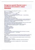 Dangerous goods Ryanair exam &vert; questions and answers &vert; latest 2024&sol;2025