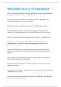 WGU C232&colon; Intro to HR Assessment Questions And Answers Rated A&plus; New Update Assured Satisfaction