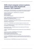 OCR a-level computer science systems software Exam 2024 Questions& Answers 100% Updated!!