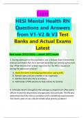 HESI Mental Health RN  Real exam 2023/2024