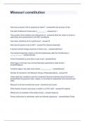 Missouri constitution Questions with correct Answers 2024