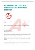 CCC Module 4 Post Test with  complete solutions updated  2023-2024