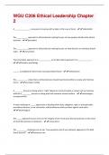 WGU C206 Ethical Leadership Chapter 2 Questions And Answers Already Graded A+