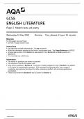 GCSE AQA MAY 2023 ENGLISH LITERATURE PAPER 2