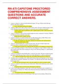 RN ATI CAPSTONE PROCTORED  COMPREHENSIVE ASSESSMENT  QUESTIONS AND ACCURATE  CORRECT ANSWERS.
