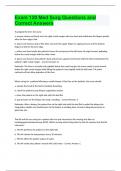 Nursing 120 Med Surg 1 Quiz 1 Questions and Answers- West Coast University Bundle Compilation