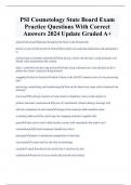 PSI Cosmetology State Board Exam  Practice Questions With Correct  Answers 2024 Update Graded A&plus;