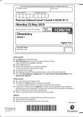 GCSE EDEXCEL May 2023 Higher Triple Science Chemistry Paper 1 Including Mark Scheme