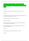 NAPSR&sol;CNPR EXAM - 14TH EDITION WITH COMPLETE VERIFIED SOLUTIONS 2024&period;