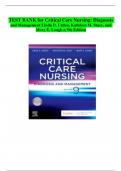 Test Bank For Critical Care Nursing- Diagnosis and Management ,9th Edition by Urden Chapter 1-41. Complete Guide 2024 | ISBN: 9780443111143