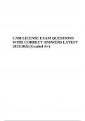CAM LICENSE EXAM QUESTIONS WITH CORRECT ANSWERS LATEST UPDATED 2024 (Graded A+)