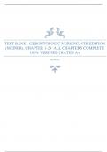 TEST BANK - GERONTOLOGIC NURSING, 6TH EDITION (MEINER), CHAPTER 1-29 ALL CHAPTERS COMPLETE 100% VERIFIED | RATED A+