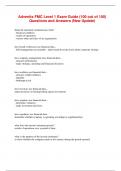 Adventis FMC Level 1 Exam Guide &lpar;100 out of 100&rpar; Questions and Answers &lpar;New Update&rpar;